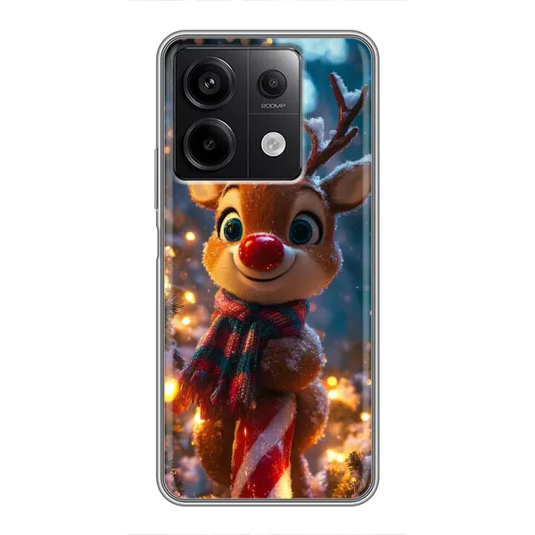 Чехол с принтом «Олень с шарфом» для Xiaomi Redmi Note 13 (5G)