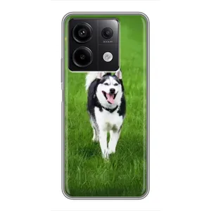 Чехол с Хаски для Xiaomi Redmi Note 13 (5G) - (AlphaPrint) (Радостный Хаски)
