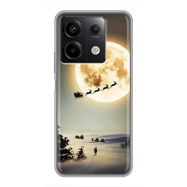 Чехол с принтом «Санта на луне» для Xiaomi Redmi Note 13 (5G)