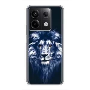 Чехол со Львом для Xiaomi Redmi Note 13 (5G) (VPrint) (Синий Лев)
