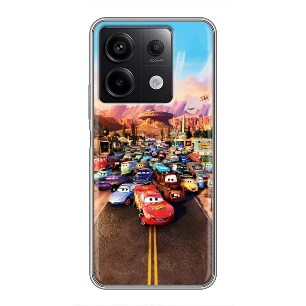Чехол с принтом «Тачки на трассе» для Xiaomi Redmi Note 13 (5G)