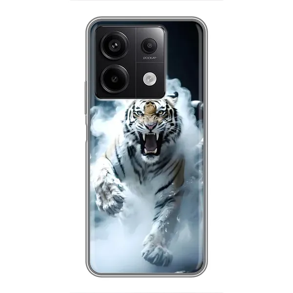 Чехол с принтом «Белый тигр в дыму» для Xiaomi Redmi Note 13 (5G) Чехол с принтом «Белый тигр в дыму» для Xiaomi Redmi Note 13 (5G)