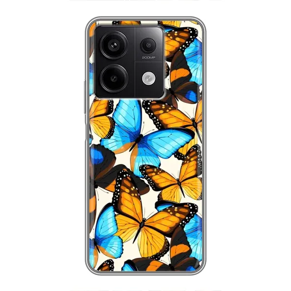 Чехол с принтом «Яркие бабочки» для Xiaomi Redmi Note 13 (5G)