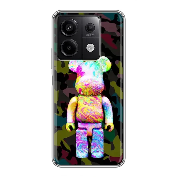 Чехол с принтом «Яркий Bearbrick» для Xiaomi Redmi Note 13 (5G)