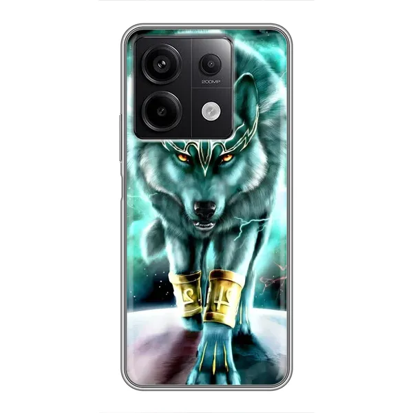 Чехол с принтом «Яркий волк» для Xiaomi Redmi Note 13 (5G)