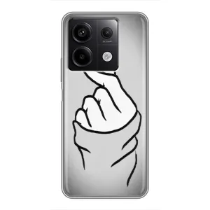 Чехол с принтом для Xiaomi Redmi Note 13 (5G) (AlphaPrint - Знак сердечка) (Значок Love)