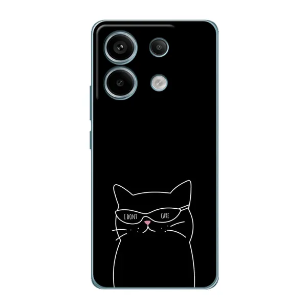 Чехол с принтом «Равнодушный кот» для Xiaomi Redmi Note 13 Pro (5G)