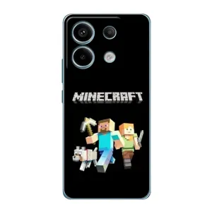 Чохол Майнкрафт на Xiaomi Redmi Note 13 Pro (5G) (AlphaPrint) Minecraft (герої Minecraft)