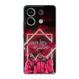 Чехол Гра в кальмара для Xiaomi Redmi Note 13 Pro (5G) (Охранники Игра кальмара)
