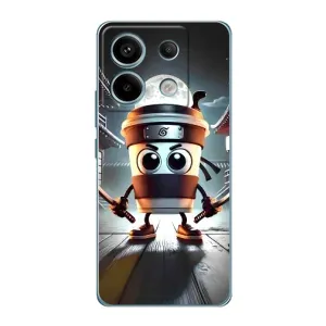 Чехол с мемом Тралалело тралала на Xiaomi Redmi Note 13 Pro (5G) (Капучино асасино)