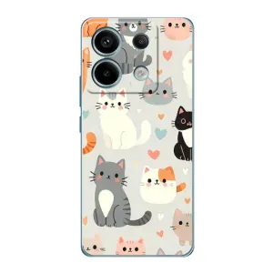 Чехол с рисунком кот на Xiaomi Redmi Note 13 Pro (5G) (Коллаж котов)