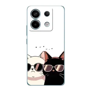 Чехол с рисунком кот на Xiaomi Redmi Note 13 Pro (5G) (Коты в очках)