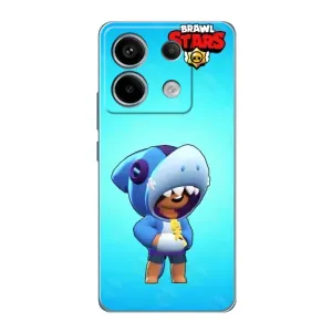 Чехол для Xiaomi Redmi Note 13 Pro (5G) Бравл Старс (VPrint) (Леон акула)