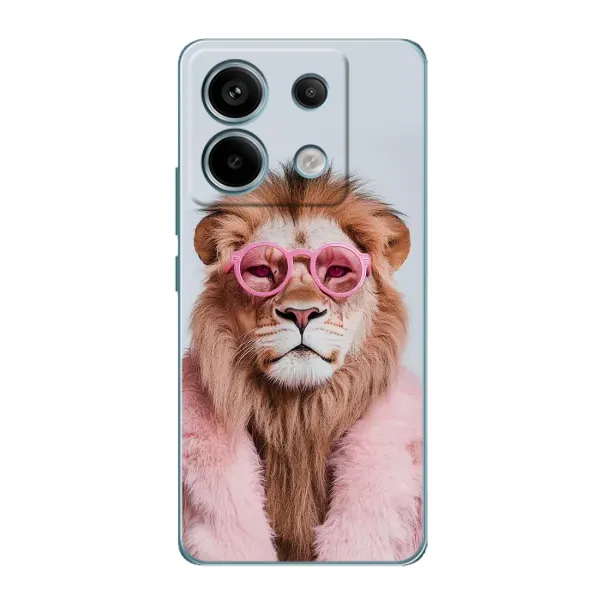 Чехол с принтом «Лев в очках» для Xiaomi Redmi Note 13 Pro (5G)
