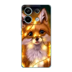 Чохли з картинкою Лисичка для Xiaomi Redmi Note 13 Pro (5G) (VPrint) (Лисичка в гірляндах)
