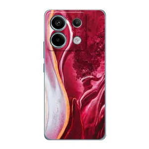 Чохол для Сяомі Редмі Нот 13 Про (5G) - з принтом (Дизайнерські) (AlphaPrint) (Мрамор червоний)