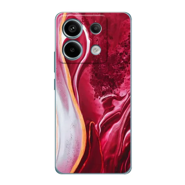 Чехол с принтом «Мрамор красный» для Xiaomi Redmi Note 13 Pro (5G)