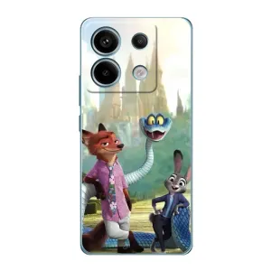 Чехол Зоотрополіс на Xiaomi Redmi Note 13 Pro (5G) (Герои мультфильма Зверополис)