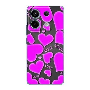 Чехлы для любимой на Сяомі Редмі Нот 13 Про (5G) (VPrint) (Pink hearts)