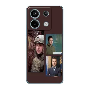 Чохол для Xiaomi Redmi Note 13 Pro (5G) (AlphaPrint - с принтом Зеленського) (Президент)