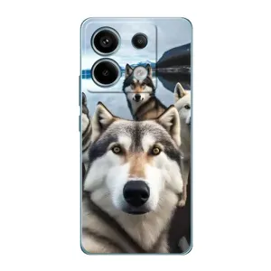 Чохол з Хаскі Xiaomi Redmi Note 13 Pro (5G) - (AlphaPrint) (Селфі Хаскі)