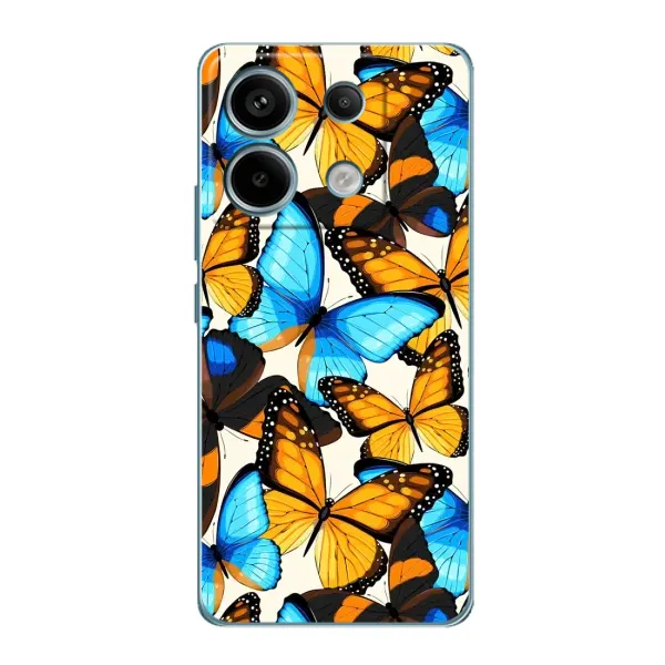 Чохол з принтом «Яскраві метелики» для Xiaomi Redmi Note 13 Pro (5G)