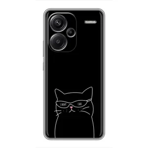 Чехол с рисунком кот на Xiaomi Redmi Note 13 Pro Plus (Равнодушный кот)