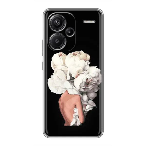 Чохол з принтом «Білі квіти» для Xiaomi Redmi Note 13 Pro Plus