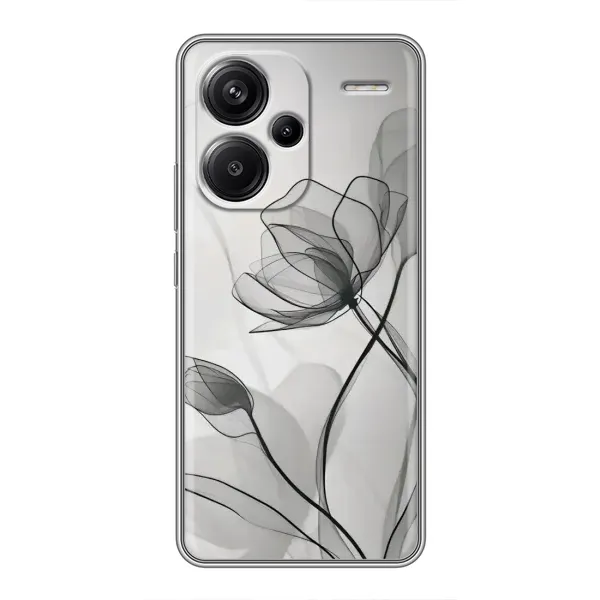 Чохол з принтом «Чорні квіти» для Xiaomi Redmi Note 13 Pro Plus Чохол з принтом «Чорні квіти» для Xiaomi Redmi Note 13 Pro Plus