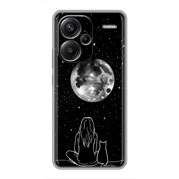 Чехол с принтом «Девушка с котом» для Xiaomi Redmi Note 13 Pro Plus