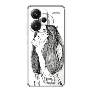 Чехол с печатью для Xiaomi Redmi Note 13 Pro Plus - (Мода) (AlphaPrint) (Фото девочки)