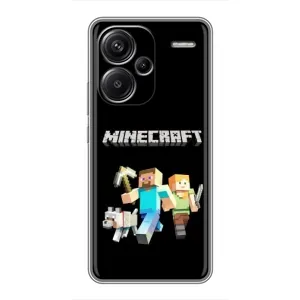 Чохол Майнкрафт на Xiaomi Redmi Note 13 Pro Plus (AlphaPrint) Minecraft (герої Minecraft)
