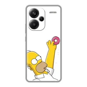 Чехол с Симпсонами для Xiaomi Redmi Note 13 Pro Plus (VPrint) (Гомер с пончиком)
