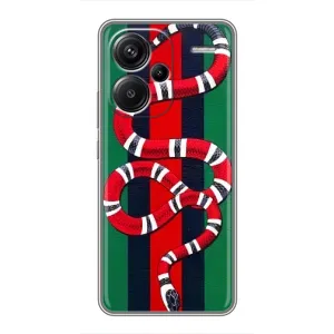 Чехлы ГУЧЧИ для Редми Нот 13 Про Плюс (AlphaPrint) (Gucci змия)