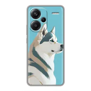 Чехол с Хаски для Xiaomi Redmi Note 13 Pro Plus - (AlphaPrint) (Хаски арт)