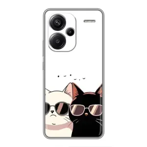 Чехол с рисунком кот на Xiaomi Redmi Note 13 Pro Plus (Коты в очках)