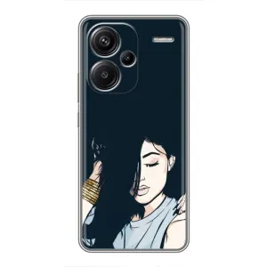 Чехол с печатью для Xiaomi Redmi Note 13 Pro Plus - (Мода) (AlphaPrint) (Красивая девочка)
