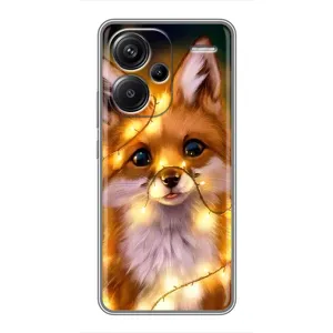 Чехлы с картинкой Лисички для Xiaomi Redmi Note 13 Pro Plus (VPrint) (Лисичка в гирляндах)