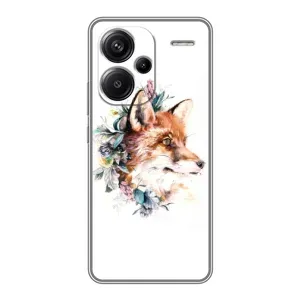 Чехлы с картинкой Лисички для Xiaomi Redmi Note 13 Pro Plus (VPrint) (Лисичка в цветочках)