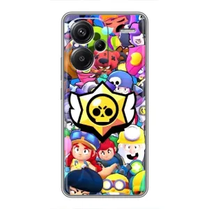 Чехол для Xiaomi Redmi Note 13 Pro Plus Бравл Старс (VPrint) (Лого Brawl Stars)