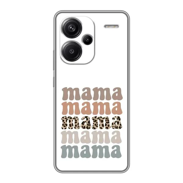 Чехол с принтом «Текстовый коллаж мама» для Xiaomi Redmi Note 13 Pro Plus