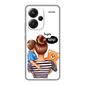 Чехол с печатью для Xiaomi Redmi Note 13 Pro Plus - (Мама с ребенком) (AlphaPrint) (Мама с сыном)