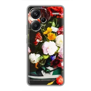 Брендновые Чехлы для Xiaomi Redmi Note 13 Pro Plus - (PREMIUMPrint) (Nike цветы)