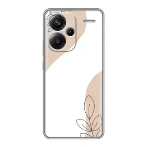 Силконовий чохол з принтом в квітах на Xiaomi Redmi Note 13 Pro Plus (Нюдова гілочка абстракція)