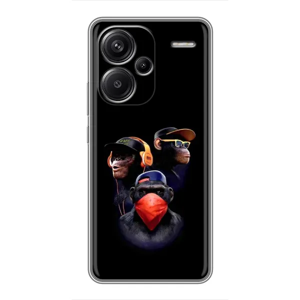 Чехол с принтом «Три обезьяны» для Xiaomi Redmi Note 13 Pro Plus