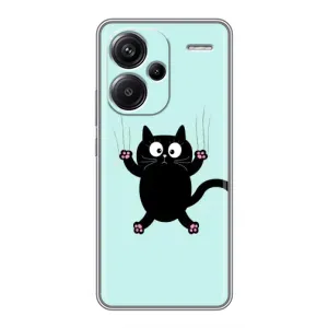 Чехол с принтом для Xiaomi Redmi Note 13 Pro Plus (AlphaPrint) Модные коты (Падающий кот)