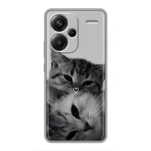 Чехол с рисунком кот на Xiaomi Redmi Note 13 Pro Plus (Пара котов)