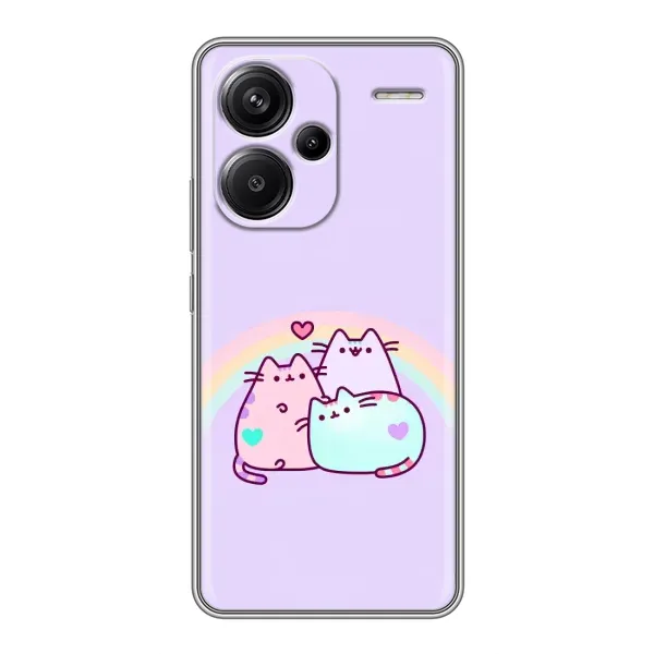 Чехол с принтом «Радужные котики» для Xiaomi Redmi Note 13 Pro Plus