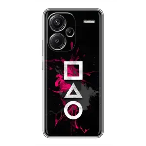 Чехол Гра в кальмара для Xiaomi Redmi Note 13 Pro Plus (Символы Игра кальмара)