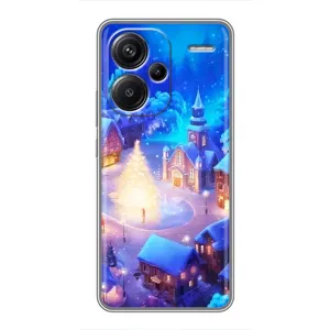 Рождественские Чехлы для Xiaomi Redmi Note 13 Pro Plus (VPrint) (Рождественский город)